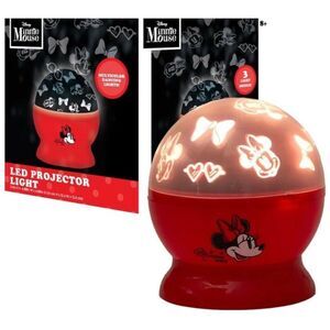 Disney Minnie Mouse Rotating Projector Lamp 5.5" USB or Battery NEW